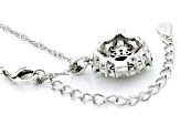 Pre-Owned Green Chrome Diopside Rhodium Over Silver Pendant With Chain 0.88ctw