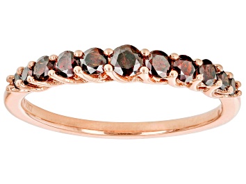Picture of Pre-Owned Red Diamond 10k Rose Gold Band Ring 0.50ctw