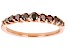 Pre-Owned Red Diamond 10k Rose Gold Band Ring 0.50ctw