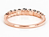 Pre-Owned Red Diamond 10k Rose Gold Band Ring 0.50ctw