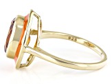 Pre-Owned Orange Madeira Citrine 18k Yellow Gold Over Sterling Silver Ring 1.91ct