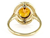 Pre-Owned Orange Madeira Citrine 18k Yellow Gold Over Sterling Silver Ring 1.91ct