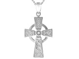 Pre-Owned Keith Jack™ Sterling Silver Celtic Cross Pendant with 18 Inch Chain