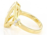 Pre-Owned White Cubic Zirconia 18k Yellow Gold Over Sterling Silver Ring 2.33ctw