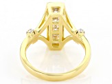 Pre-Owned White Cubic Zirconia 18k Yellow Gold Over Sterling Silver Ring 2.33ctw