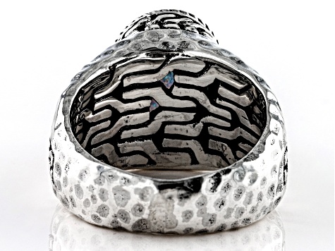 Pre-Owned Sea-renity Lab Created Opal Quartz Doublet Silver Ring