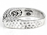 Pre-Owned Sterling Silver Chain Link Hammered Ring