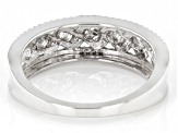 Pre-Owned White Diamond Rhodium Over Sterling Silver Band Ring 0.20ctw