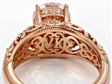 Pre-Owned Cubic Zirconia Sterling Silver 18k Rose Gold Over Sterling Silver Ring 3.17ctw