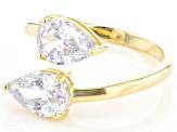 Pre-Owned White Cubic Zirconia 18k Yellow Gold Over Sterling Silver Ring 4.52ctw