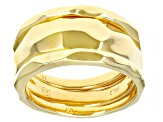 Pre-Owned 18k Yellow Gold Over Bronze Rings Set of 3