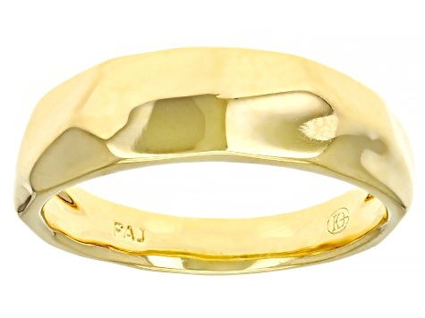 Pre-Owned 18k Yellow Gold Over Bronze Rings Set of 3