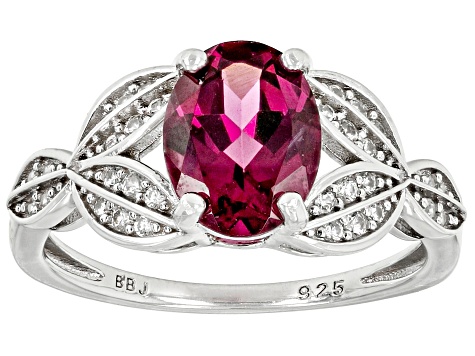 Pre-Owned Magenta Rhodolite Rhodium Over Sterling Silver Ring 2.24ctw