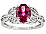 Pre-Owned Magenta Rhodolite Rhodium Over Sterling Silver Ring 2.24ctw