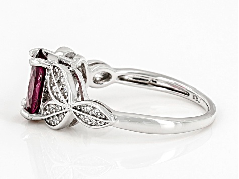 Pre-Owned Magenta Rhodolite Rhodium Over Sterling Silver Ring 2.24ctw