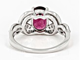 Pre-Owned Magenta Rhodolite Rhodium Over Sterling Silver Ring 2.24ctw