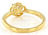 Pre-Owned Moissanite 3k yellow gold solitaire ring .60ct DEW