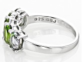Pre-Owned Ocean Tanzanite® Rhodium Over Silver 5-Stone Ring 2.20ctw