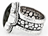 Pre-Owned Blue Labradorite Silver Watermark Ring