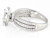 Pre-Owned White Cubic Zirconia Rhodium Over Sterling Silver Ring 3.54ctw
