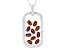 Pre-Owned Red Garnet Rhodium Over Sterling Silver Pendant With Chain 3.85ctw