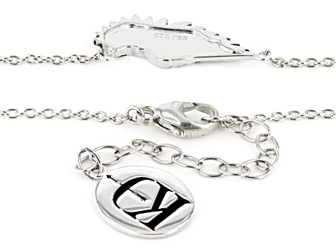Pre-Owned Rhodium Over Sterling Silver "Angel Wing" Necklace