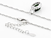 Pre-Owned Green Chrome Diopside Rhodium Over Sterling Silver Pendant with Chain 1.75ctw