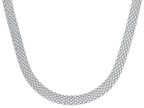 Pre-Owned Sterling Silver 6mm Mesh Link 20 Inch Necklace