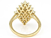 Pre-Owned White Cubic Zirconia 18k Yellow Gold Over Sterling Silver Ring 1.76ctw