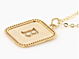 Pre-Owned 10k Yellow Gold Cut-Out Initial B 18 Inch Necklace