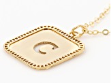 Pre-Owned 10k Yellow Gold Cut-Out Initial C 18 Inch Necklace