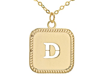 Picture of Pre-Owned 10k Yellow Gold Cut-Out Initial D 18 Inch Necklace