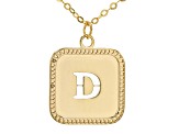 Pre-Owned 10k Yellow Gold Cut-Out Initial D 18 Inch Necklace