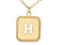 Pre-Owned 10k Yellow Gold Cut-Out Initial H 18 Inch Necklace