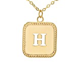 Pre-Owned 10k Yellow Gold Cut-Out Initial H 18 Inch Necklace