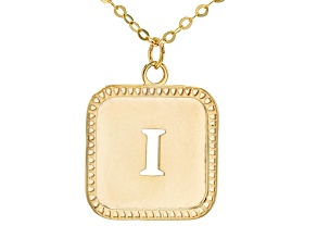 Pre-Owned 10k Yellow Gold Cut-Out Initial I 18 Inch Necklace