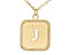 Pre-Owned 10k Yellow Gold Cut-Out Initial J 18 Inch Necklace