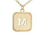 Pre-Owned 10k Yellow Gold Cut-Out Initial M 18 Inch Necklace