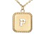 Pre-Owned 10k Yellow Gold Cut-Out Initial P 18 Inch Necklace