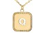 Pre-Owned 10k Yellow Gold Cut-Out Initial Q 18 Inch Necklace