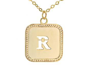 Picture of Pre-Owned 10k Yellow Gold Cut-Out Initial R 18 Inch Necklace