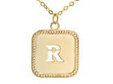 Pre-Owned 10k Yellow Gold Cut-Out Initial R 18 Inch Necklace