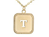 Pre-Owned 10k Yellow Gold Cut-Out Initial T 18 Inch Necklace