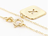 Pre-Owned 10k Yellow Gold Cut-Out Initial X 18 Inch Necklace