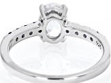 Pre-Owned White Zircon Rhodium Over Sterling Silver Ring 1.70ctw