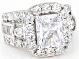 Pre-Owned White Cubic Zirconia Platinum Over Sterling Silver Ring 12.20ctw