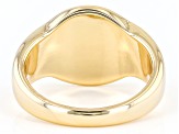 Pre-Owned Black and White Enamel Gold Tone Yin and Yang Ring