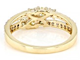 Pre-Owned Natural Yellow And White Diamond 10k Yellow Gold Band Ring 0.65ctw