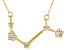 Pre-Owned White Zircon 10k Yellow Gold "Aries" Necklace .41ctw