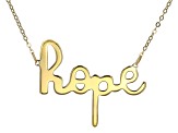 Pre-Owned 10K Yellow Gold Handwritten "Hope" 18 Inch Necklace